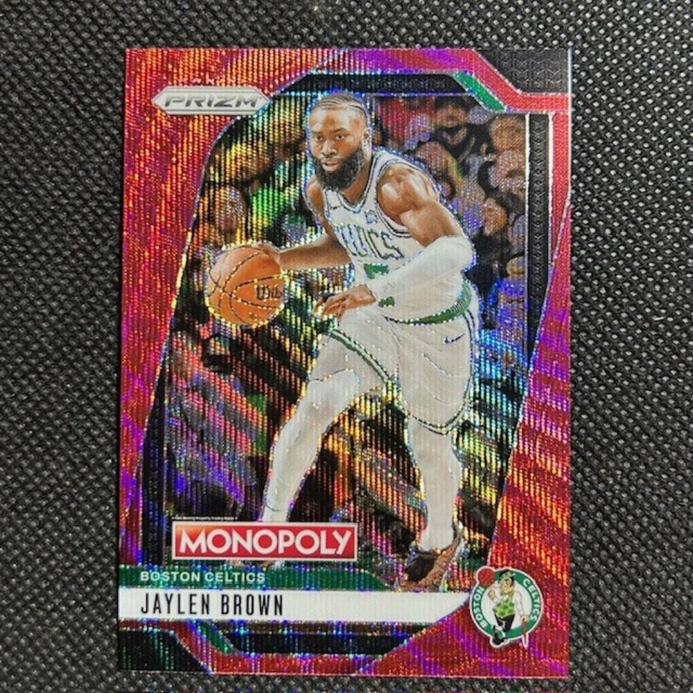 2024-25 Panini Prizm Monopoly JAYLEN BROWN RED WAVE PRIZM #17 Boston Celtics